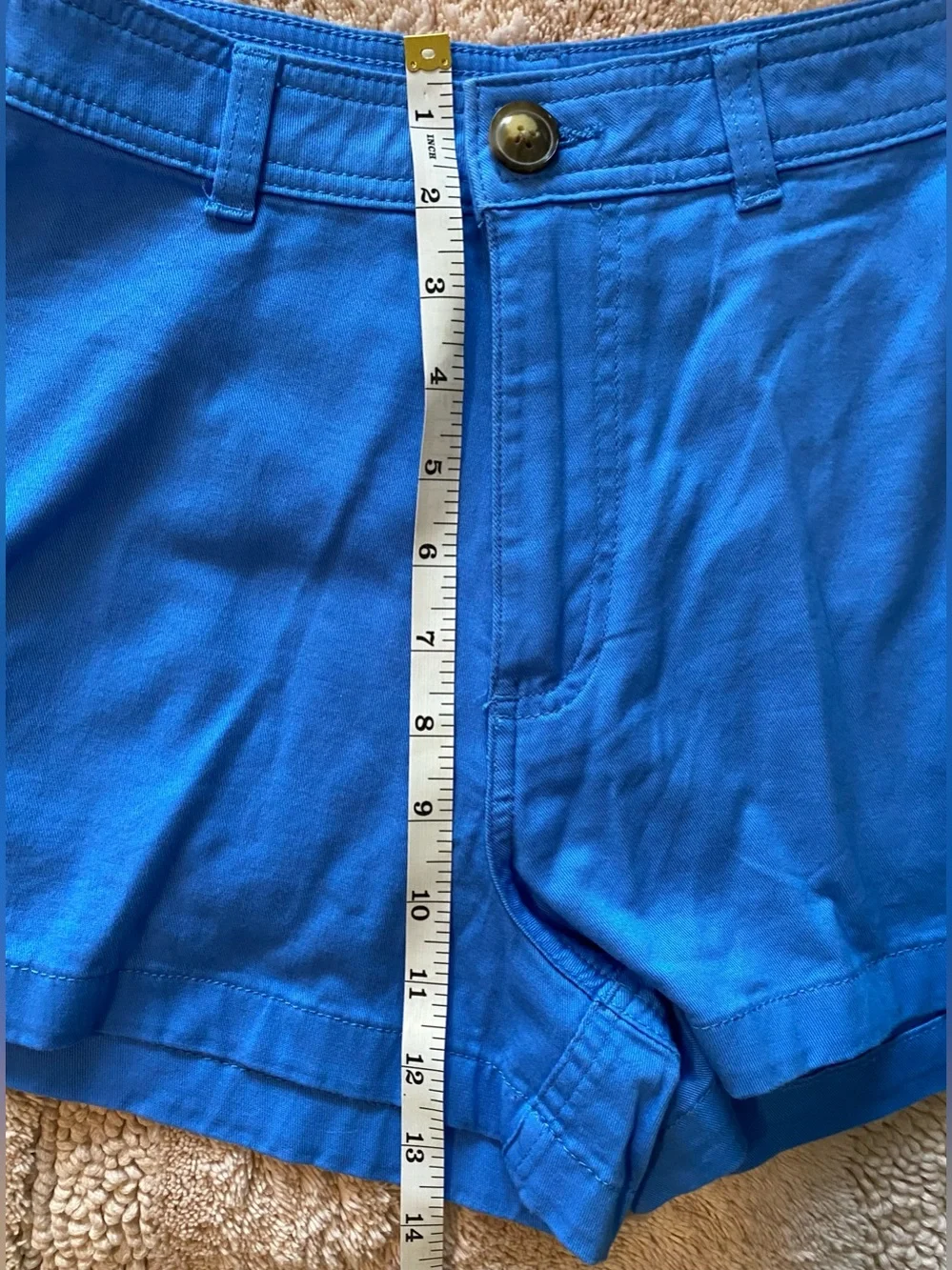 Billabong Blue High-Rise Cotton Shorts